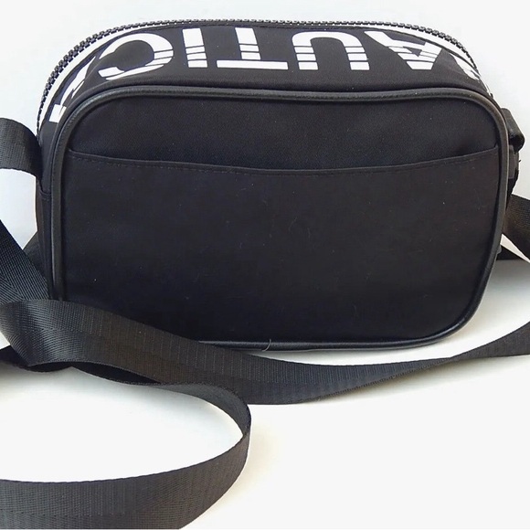 NAUTICA CAMERA CROSSBODY HIGH SEAS SHOULDER BAG BLACK/WHITE NEW UNISEX AUTHENTIC - Picture 4 of 4